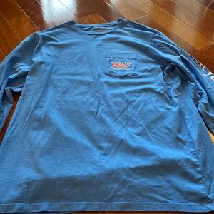 Vineyard Vines Mens Blue Large Long sleeve shirt Lacrosse whale New without tags